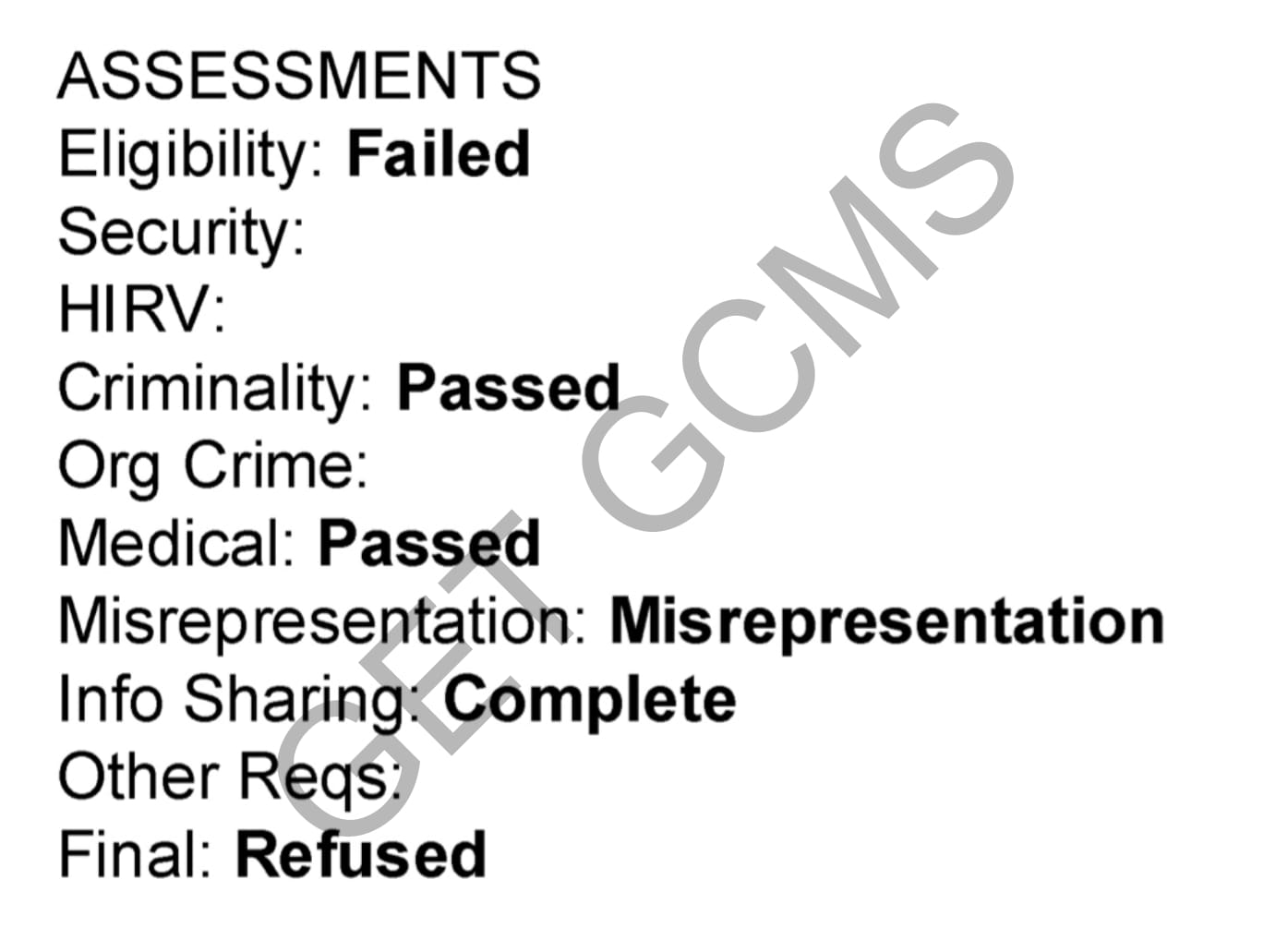 Misrepresentation 1 GET GCMS